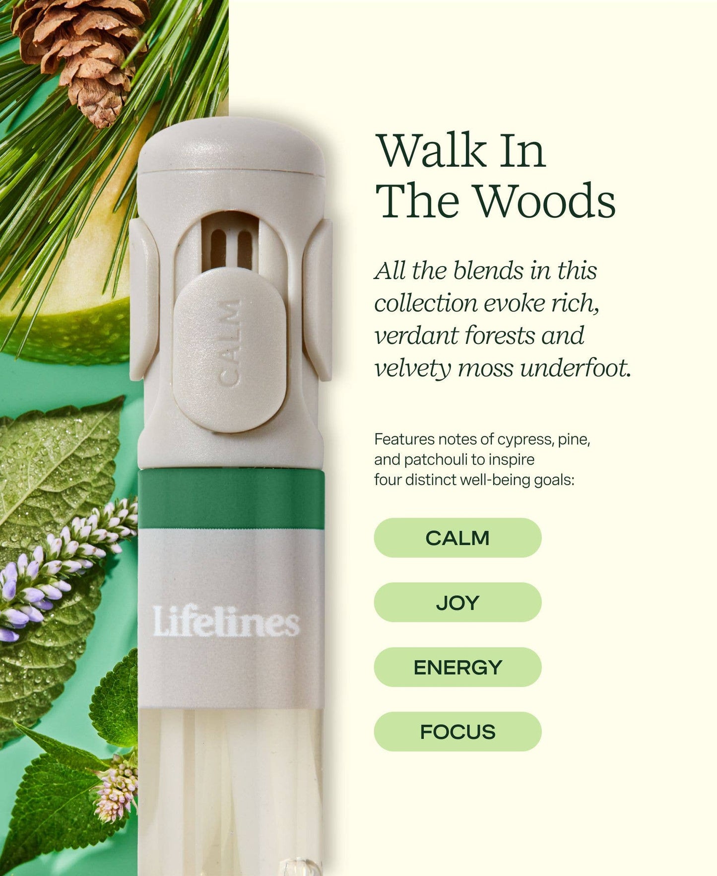 Lifelines Pen Diffuser with Essential Oil Blends - Walk in the Woods