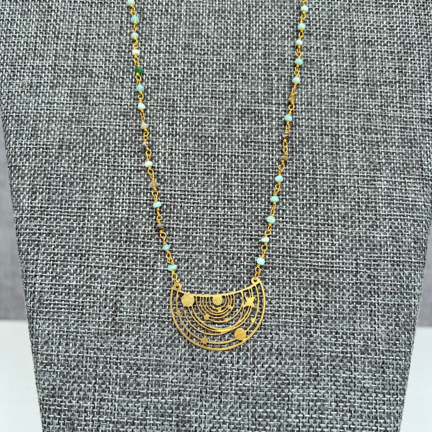 Island of Small Things beaded cosmos necklace