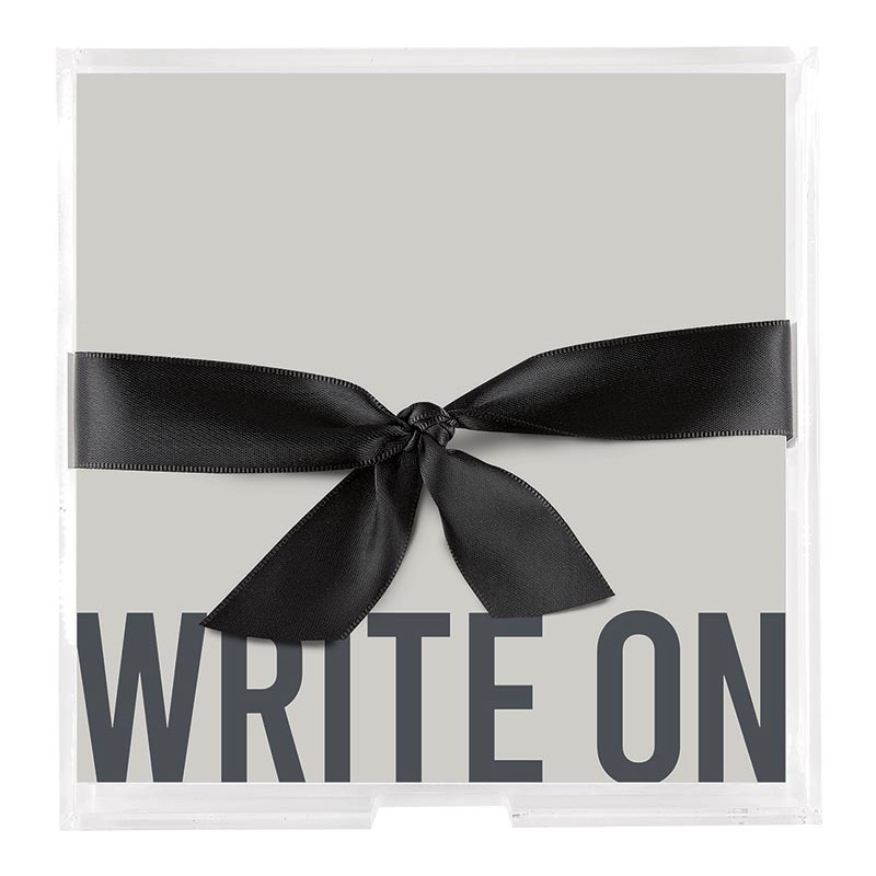 Write On Square Acrylic Notepaper Tray