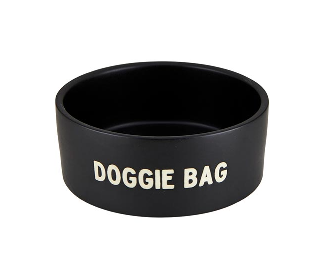 Ceramic Pet Bowl - Doggie Bag
