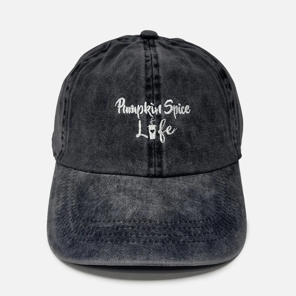Black Pumpkin Spice Life Baseball Hat