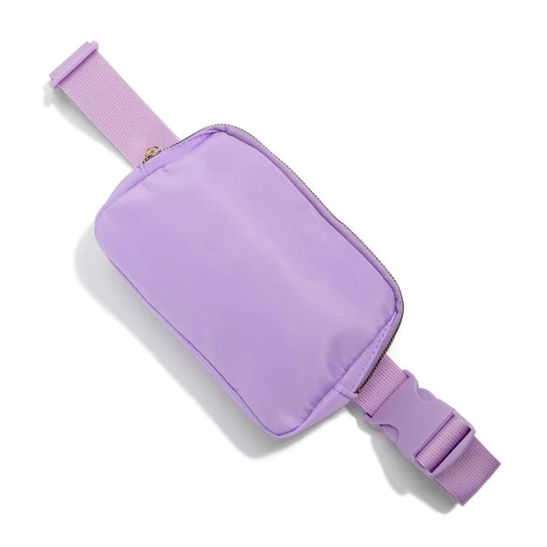 Purple Crazy Neon Crossbody Nylon Belt Bag