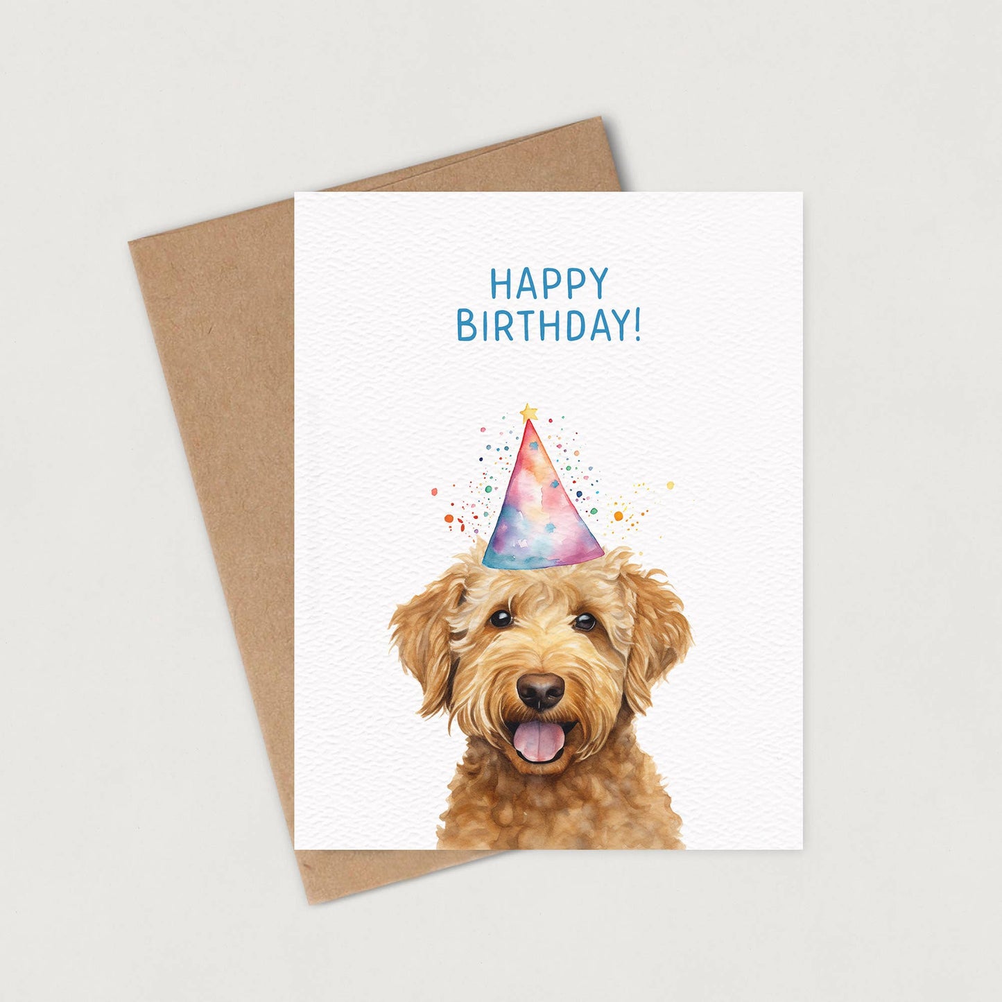 Golden doodle Birthday Card