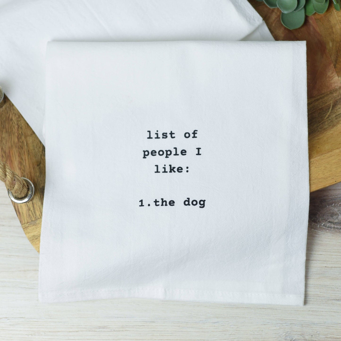 100% Cotton Tea Towel-People I Like: Dog