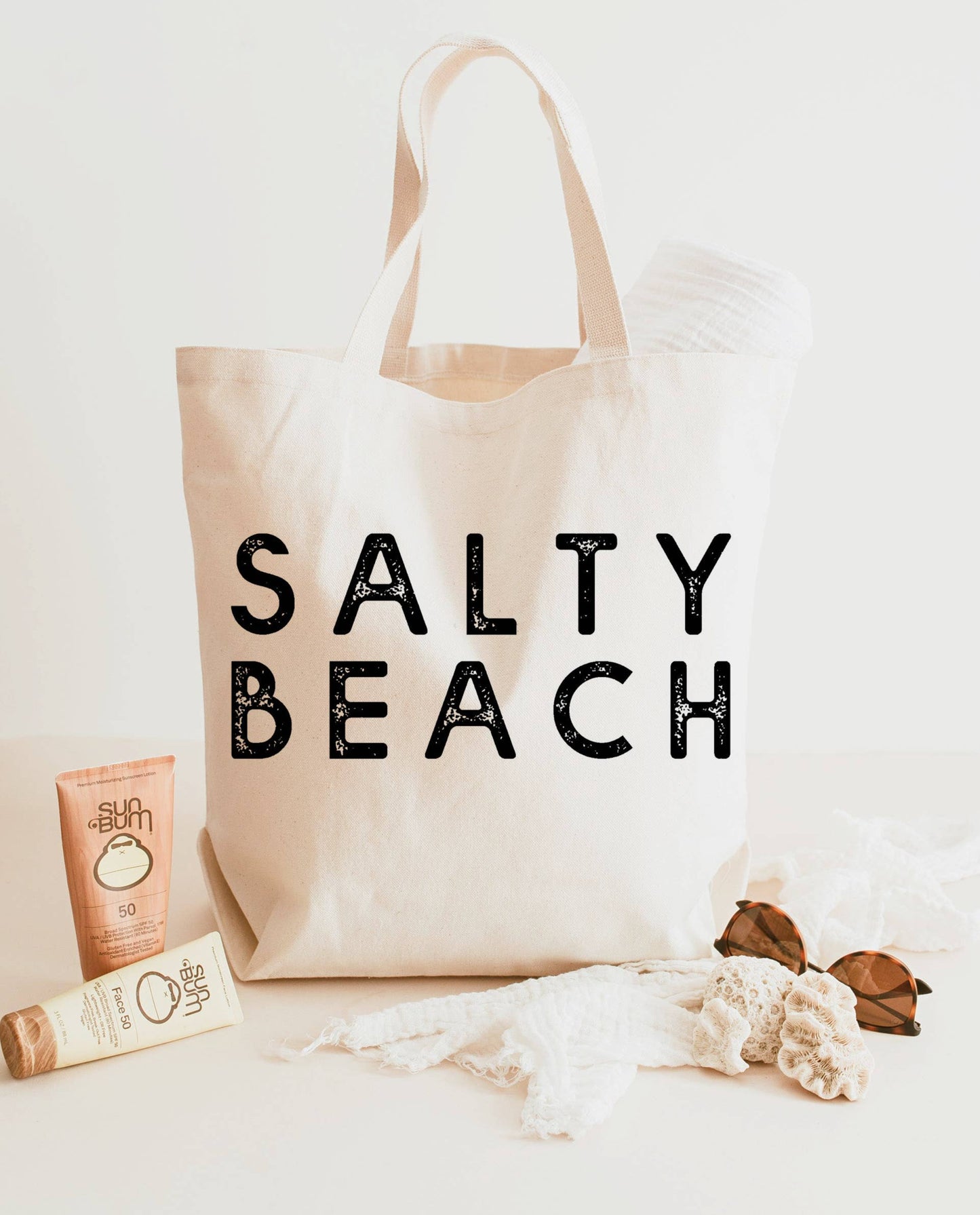 Salty Beach XL Tote Bag