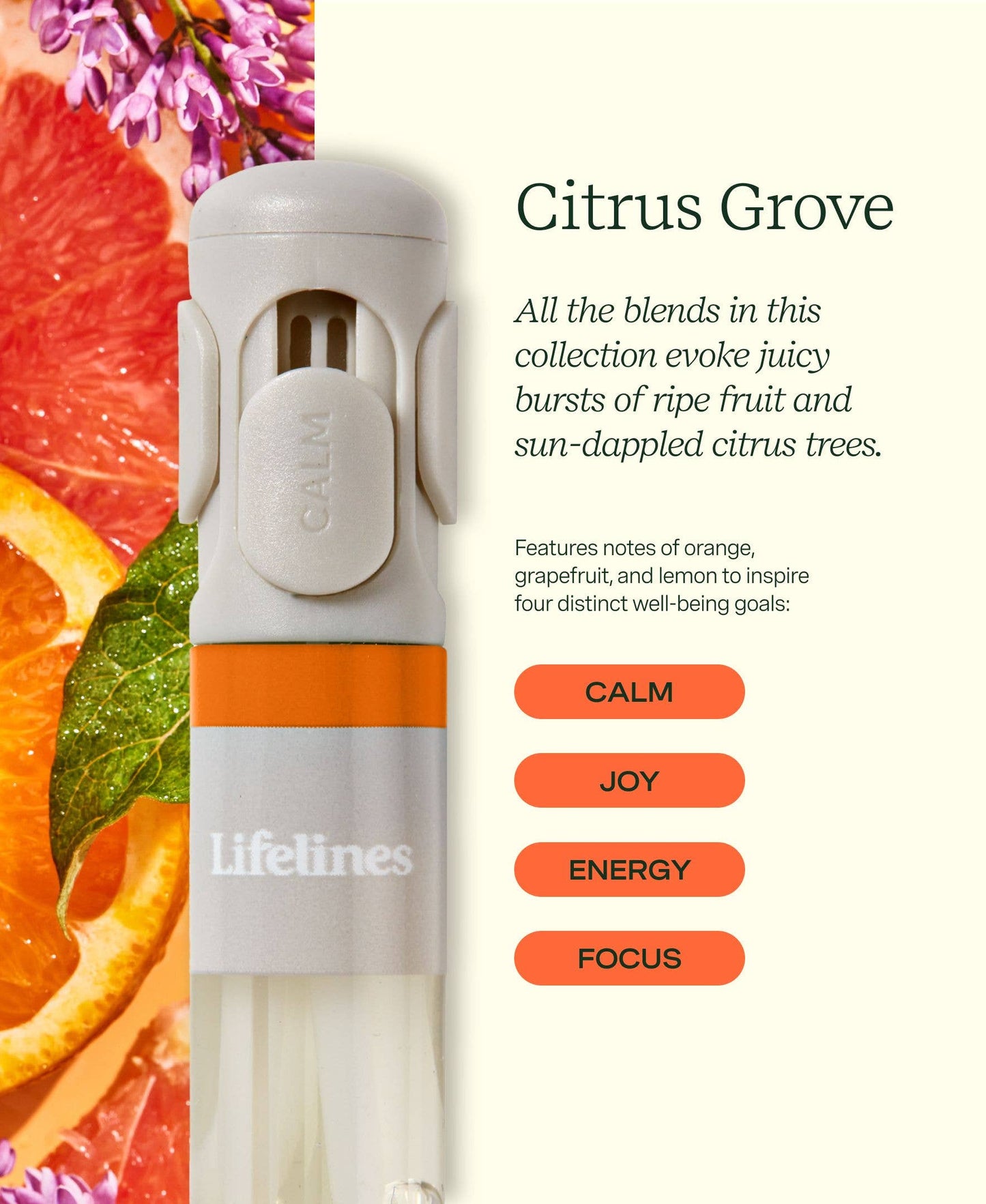Lifelines Pen Diffuser with  Essential Oil Blends - Citrus