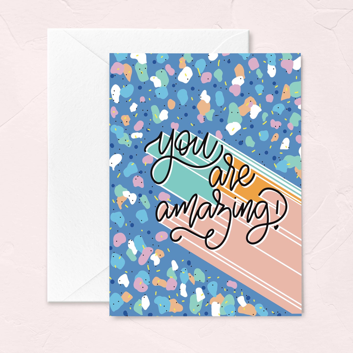 You are Amazing Greeting Card - You Are Amazing Terrazzo Tile