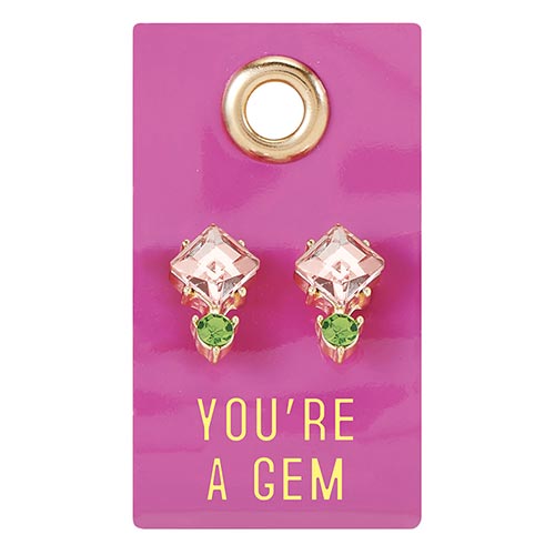 Gemstone Earring-You're A Gem
