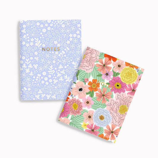 Blue Mini Floral + Summer Floral Pocket Notebook Set