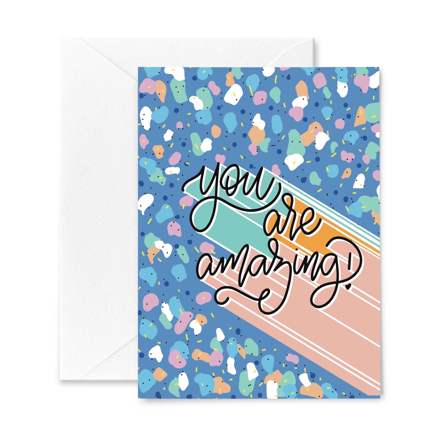 You are Amazing Greeting Card - You Are Amazing Terrazzo Tile